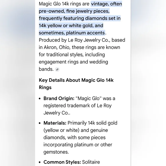 Vintage Magic Glo 14k Diamond Solitaire Ring Size 6.75 - Picture 10 of 11